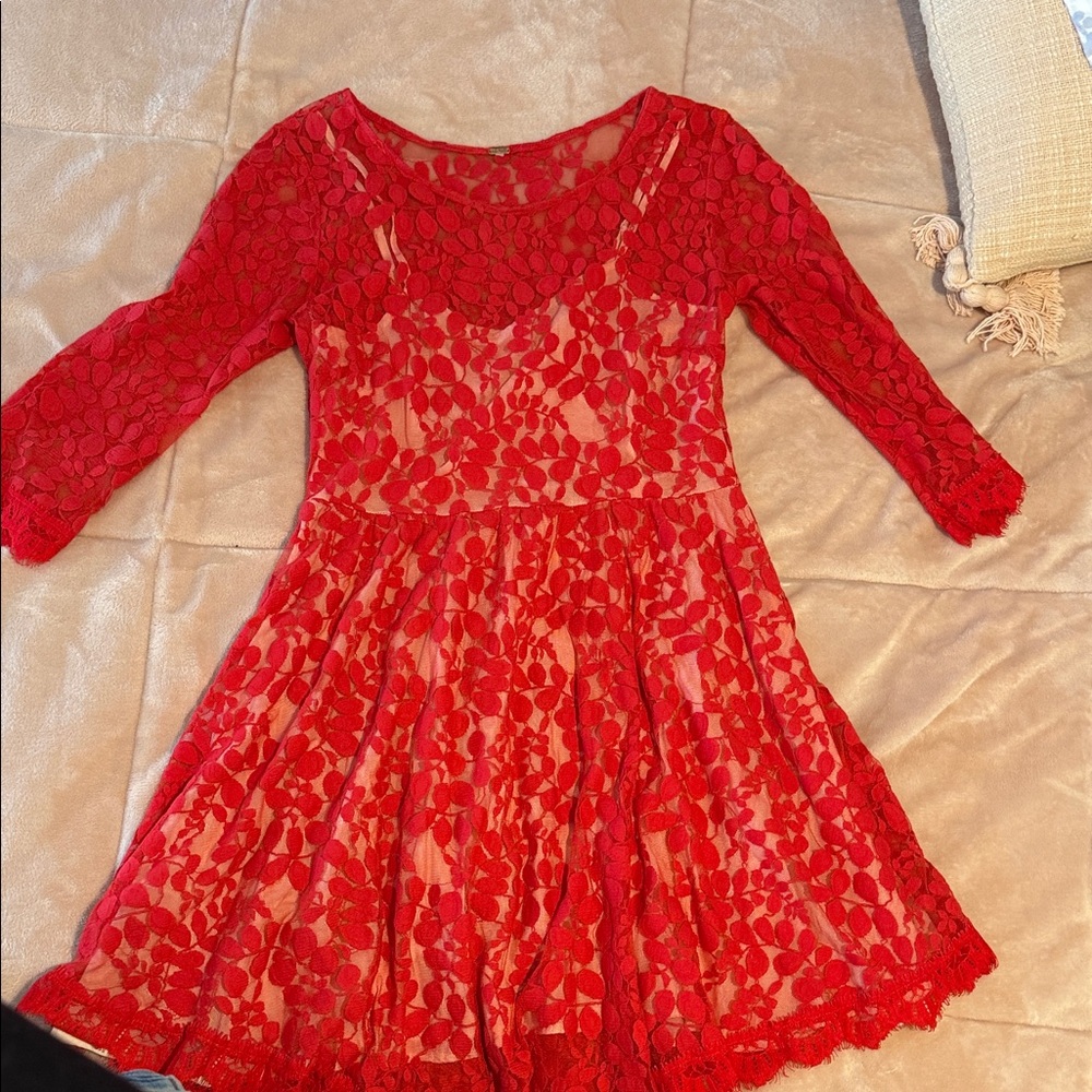 Free People Scarlet Lace Dress